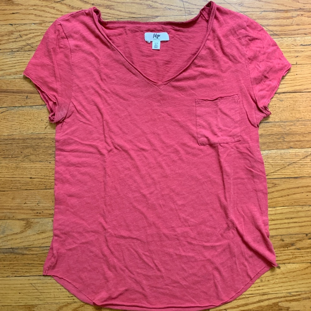 Red V-Neck